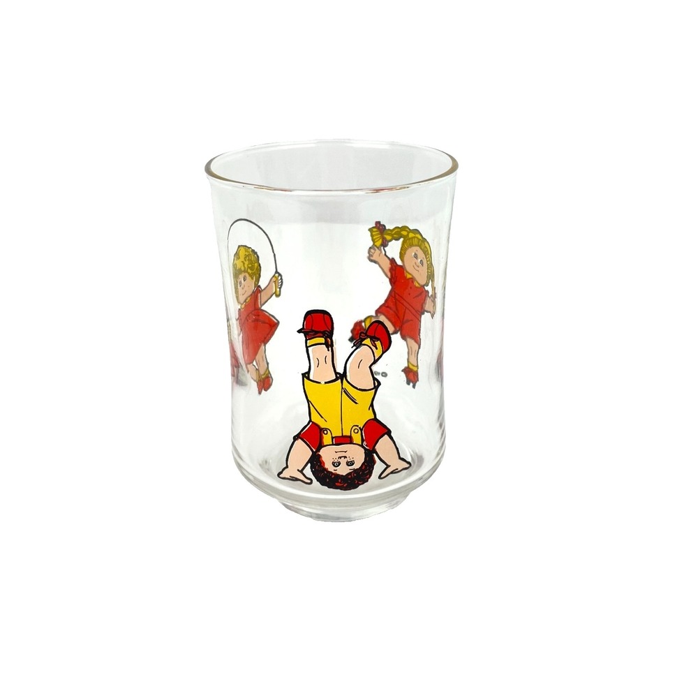 Cabbage Patch Kids Small Drinking Glass 3.5" Juice Glass Vintage 1984